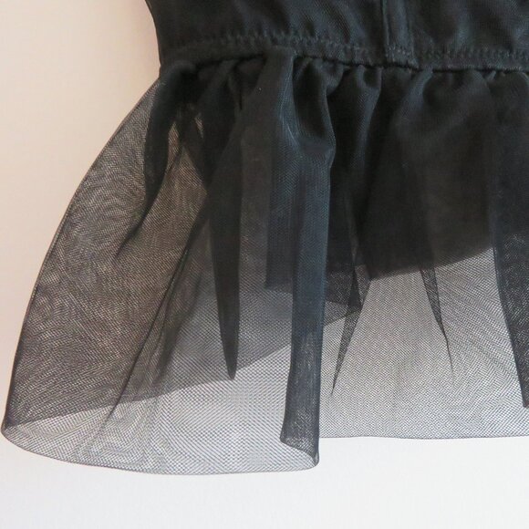 URBAN OUTFITTERS OUT FROM UNDER Rosabelle Tulle Rose Corset Black Whimsigoth NWT - Picture 5 of 14